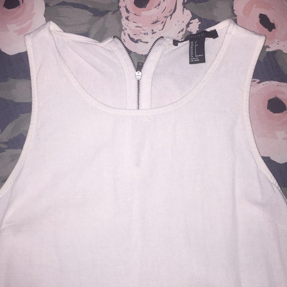 White shift dress